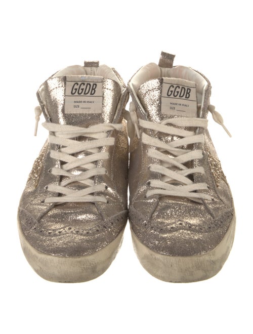 Golden Goose Leather Printed Sneakers
