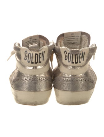 Golden Goose Leather Printed Sneakers