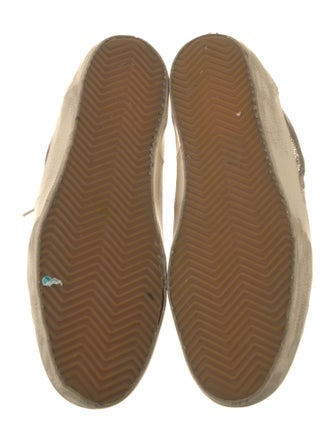 Golden Goose Leather Printed Sneakers