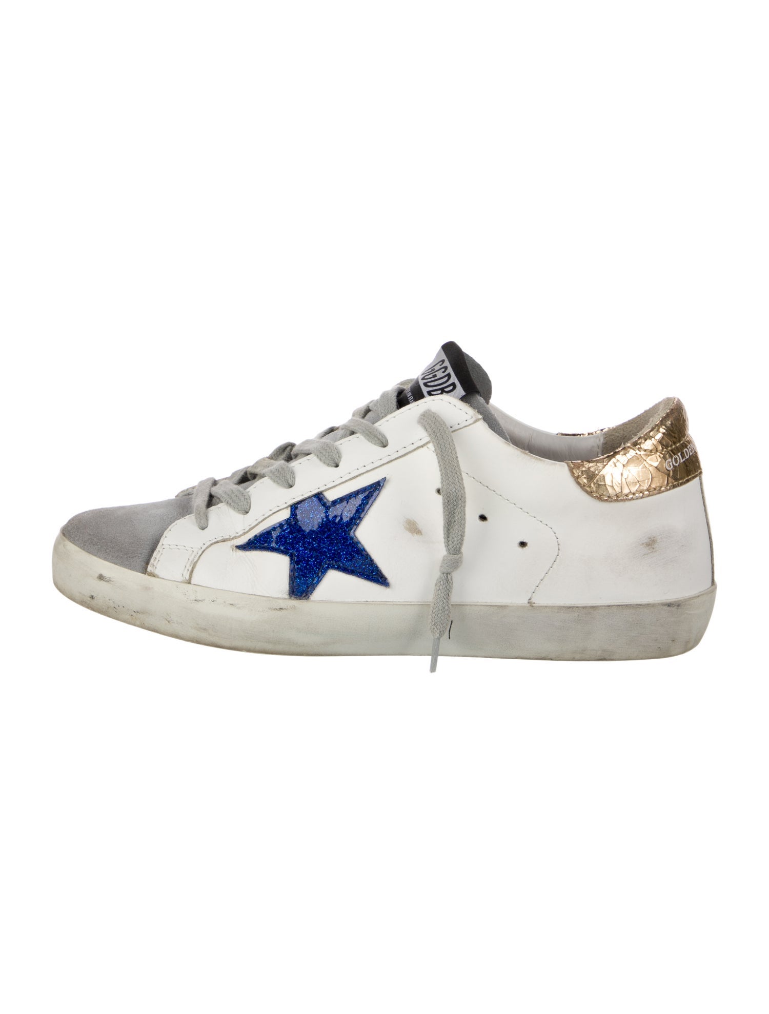 Golden Goose Leather Animal Print Sneakers