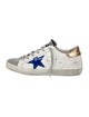 Golden Goose Leather Animal Print Sneakers