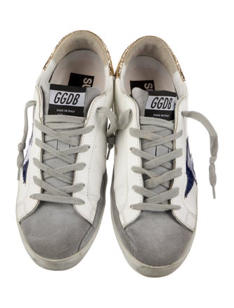 Golden Goose Leather Animal Print Sneakers