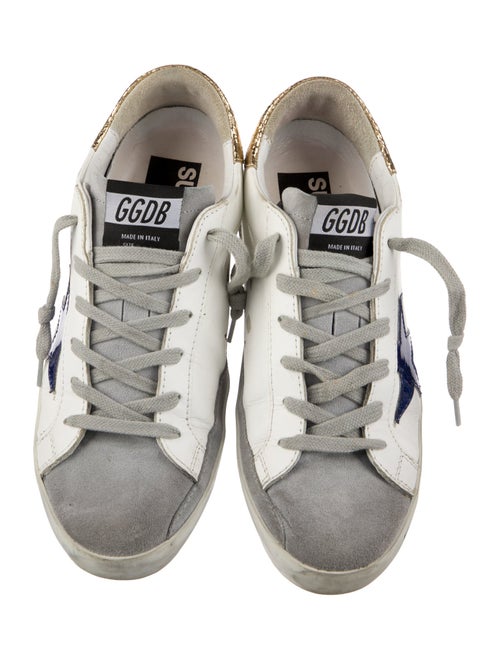 Golden Goose Leather Animal Print Sneakers