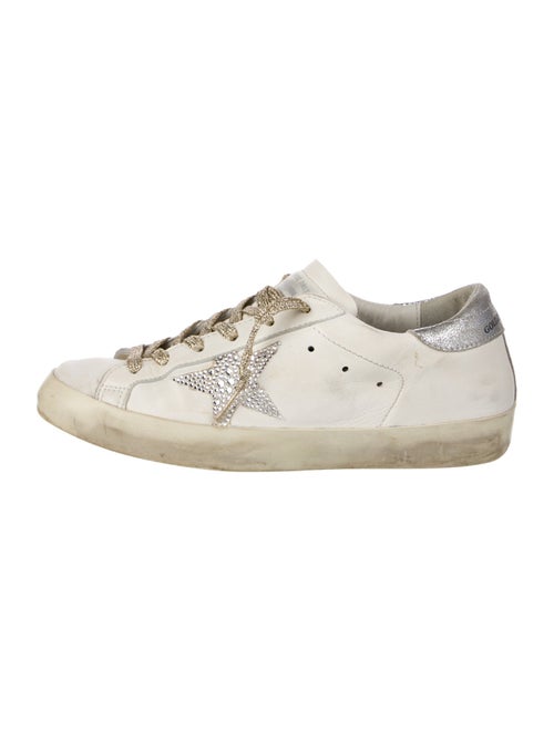 Golden Goose Leather Printed Sneakers