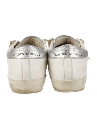 Golden Goose Leather Printed Sneakers