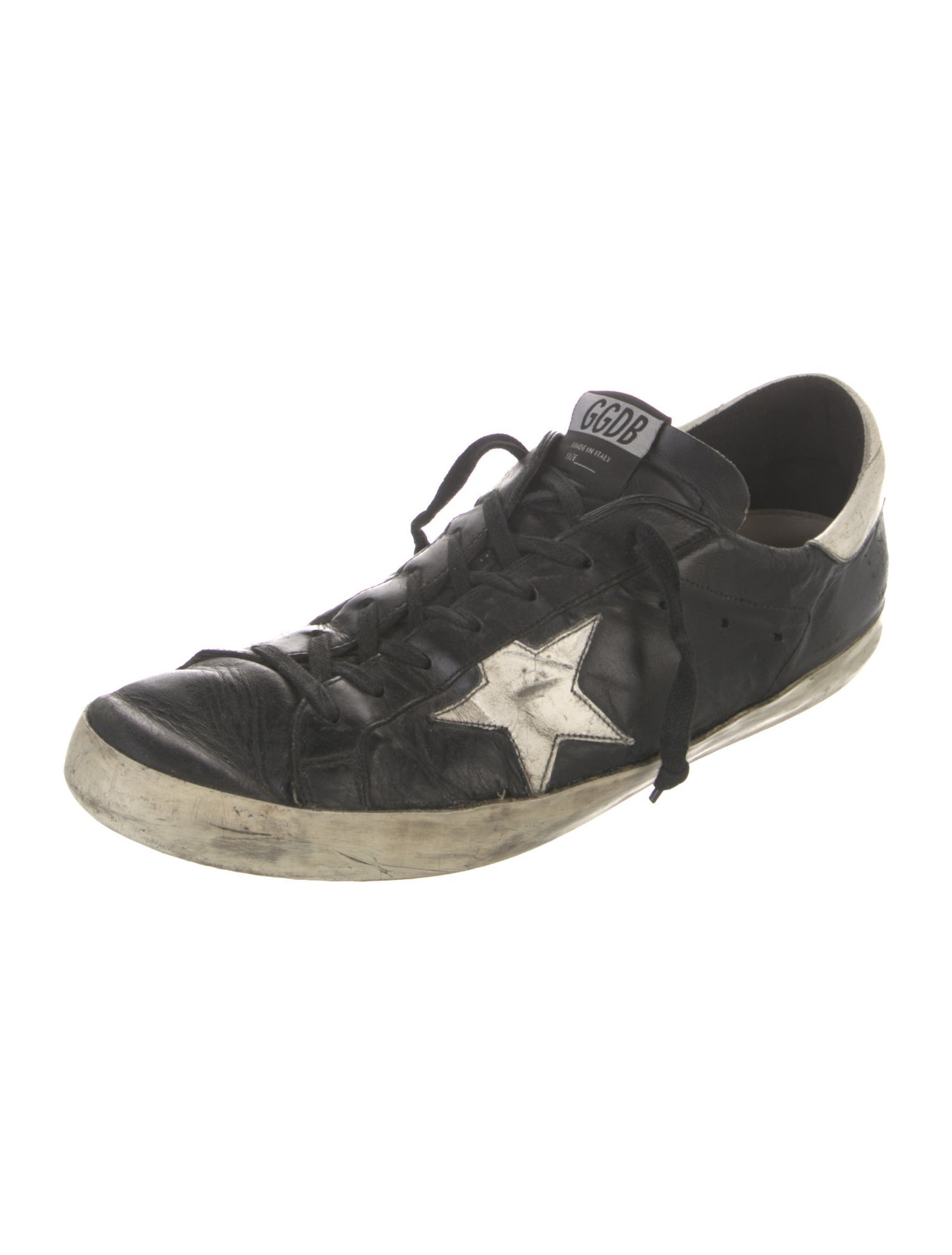 Golden Goose Leather Graphic Print Sneakers