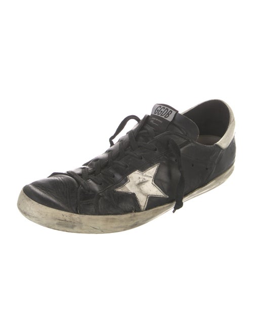 Golden Goose Leather Graphic Print Sneakers