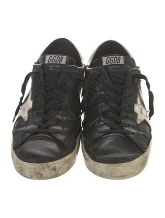 Golden Goose Leather Graphic Print Sneakers