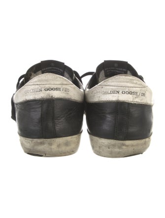 Golden Goose Leather Graphic Print Sneakers