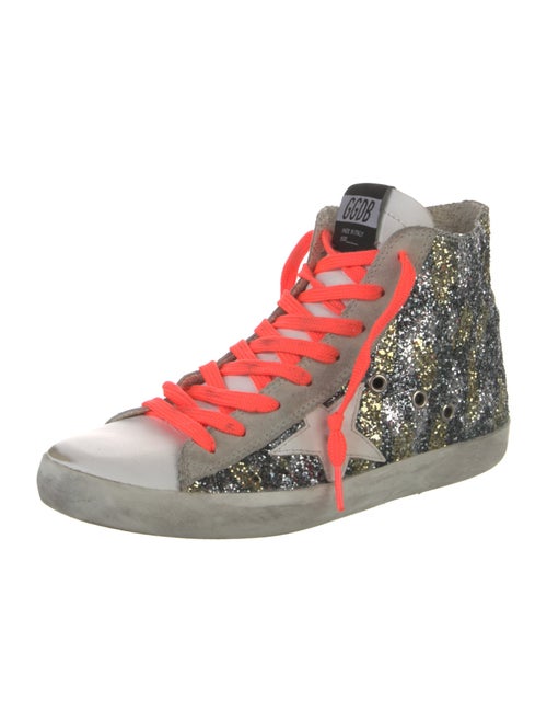 Golden Goose Glitter Printed Sneakers