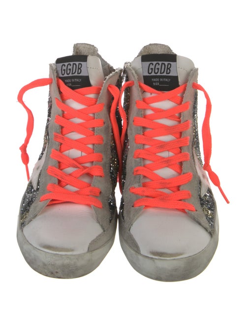 Golden Goose Glitter Printed Sneakers