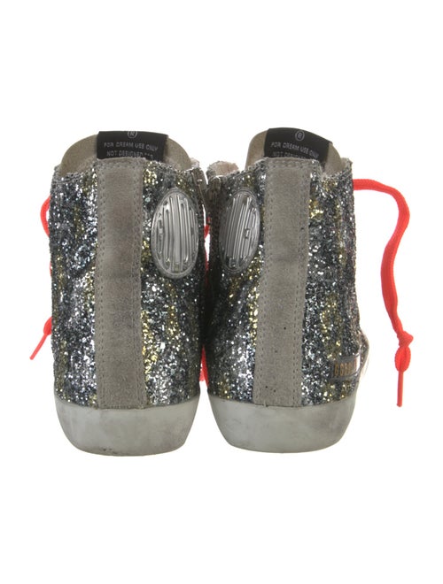 Golden Goose Glitter Printed Sneakers