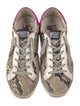 Golden Goose Leather Animal Print Sneakers