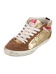Golden Goose Leather Printed Sneakers