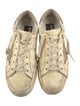 Golden Goose Leather Glitter Accents Sneakers