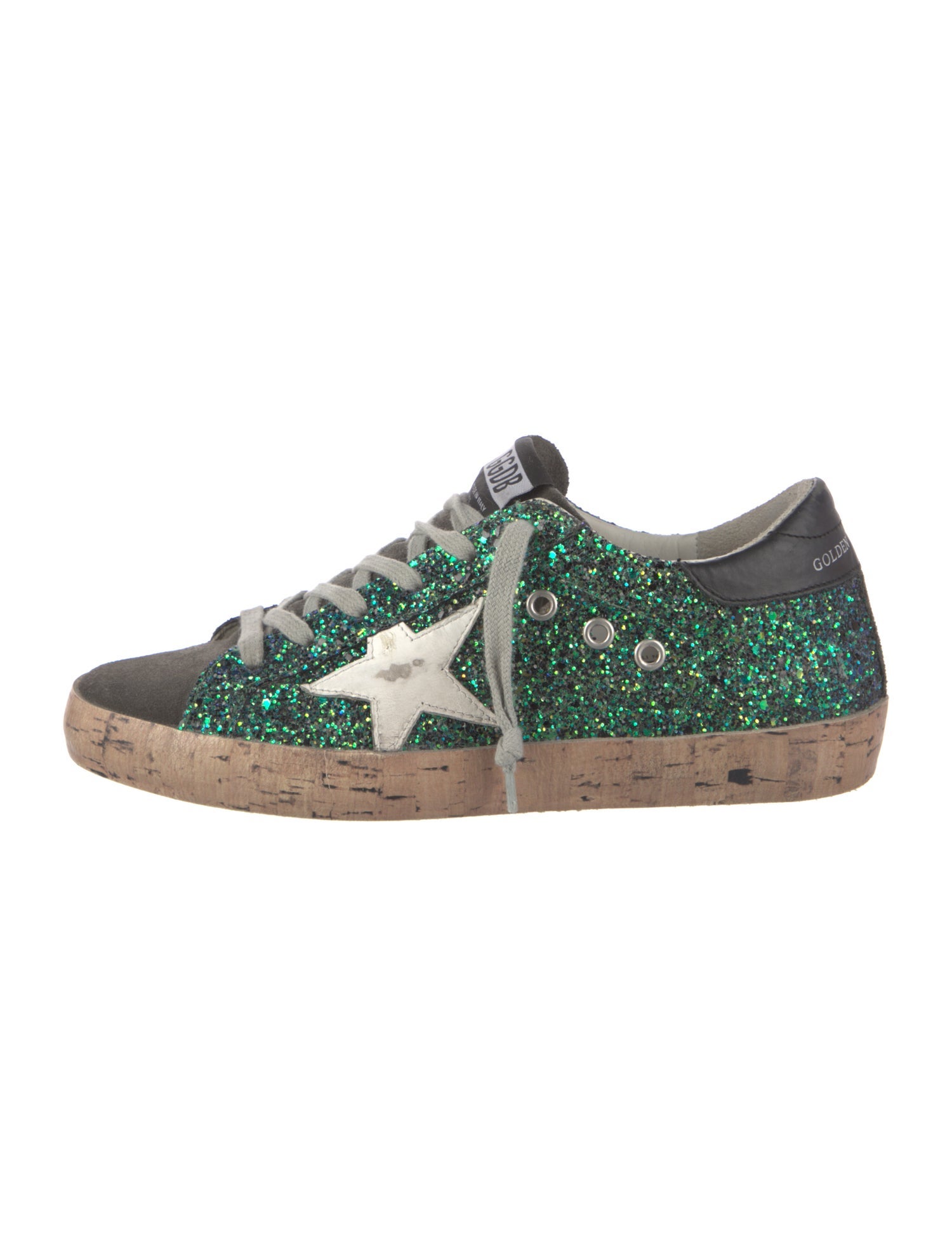 Golden Goose Glitter Colorblock Pattern Sneakers