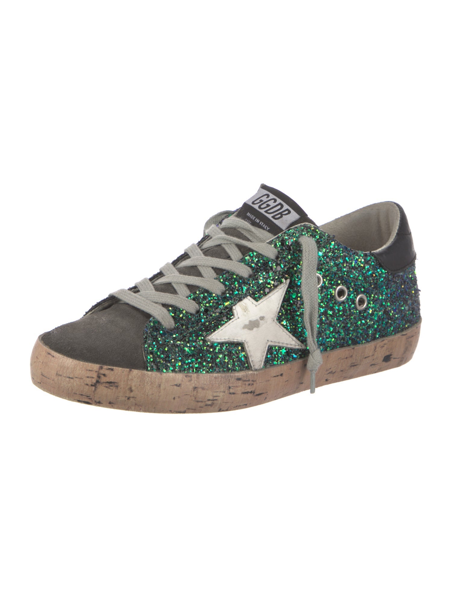 Golden Goose Glitter Colorblock Pattern Sneakers