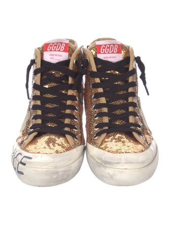 Golden Goose Sequins Printed Sneakers