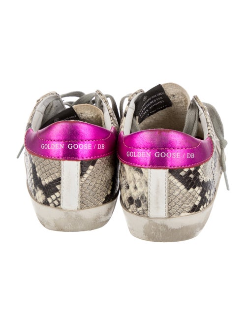 Golden Goose Leather Animal Print Sneakers