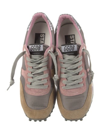 Golden Goose Suede Colorblock Pattern Sneakers