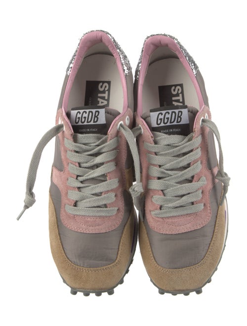 Golden Goose Suede Colorblock Pattern Sneakers