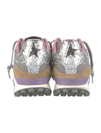 Golden Goose Suede Colorblock Pattern Sneakers