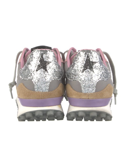 Golden Goose Suede Colorblock Pattern Sneakers