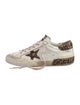 Golden Goose Leather Animal Print Sneakers