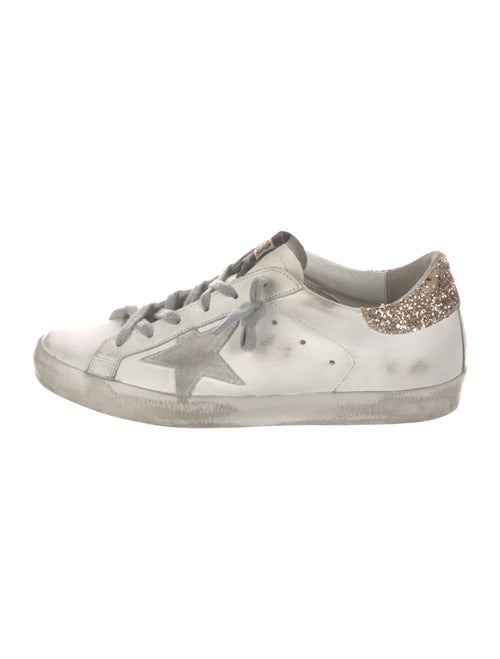 Golden Goose Leather Colorblock Pattern Sneakers