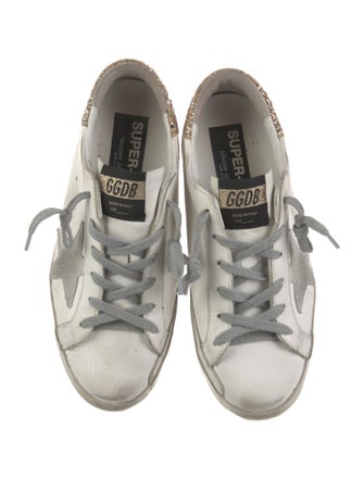 Golden Goose Leather Colorblock Pattern Sneakers