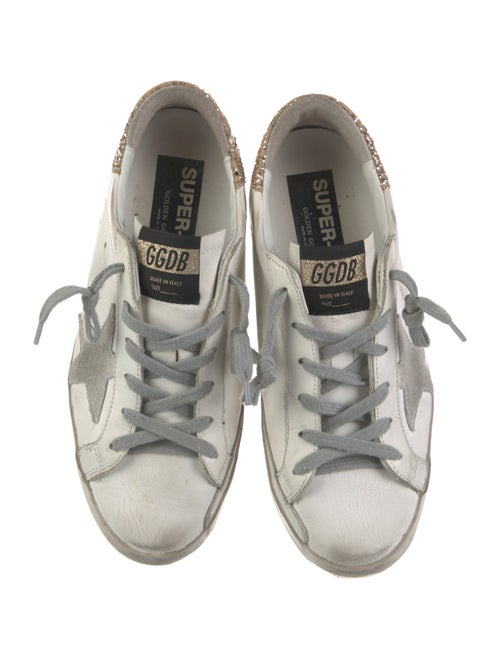 Golden Goose Leather Colorblock Pattern Sneakers