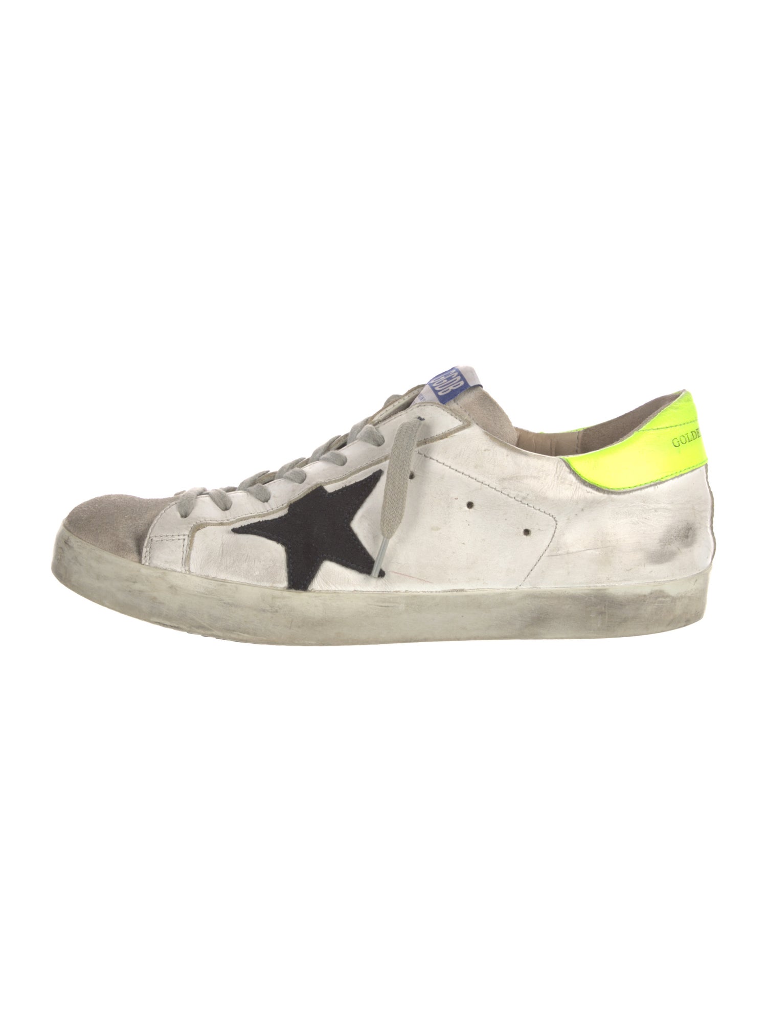 Golden Goose Leather Colorblock Pattern Sneakers