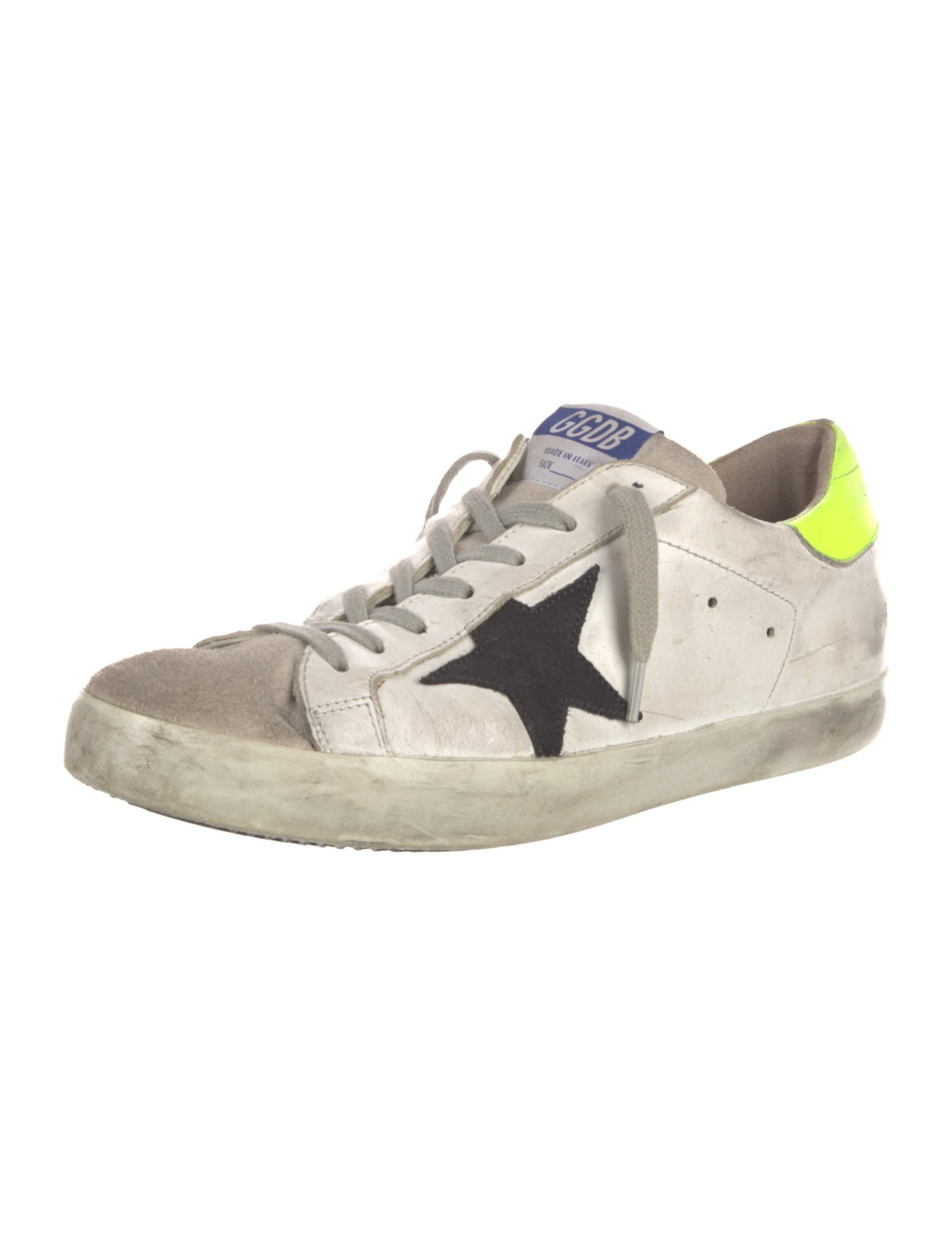Golden Goose Leather Colorblock Pattern Sneakers