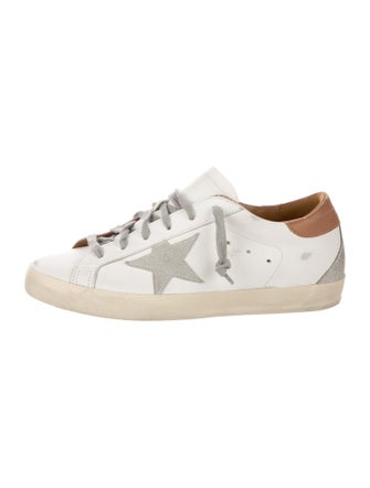 Golden Goose Leather Printed Sneakers