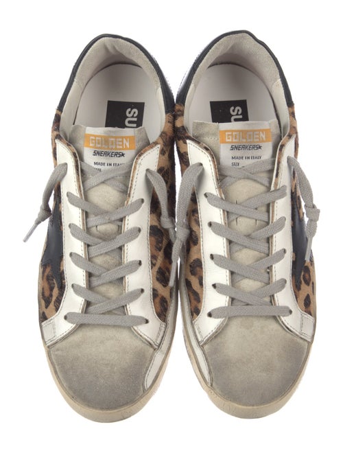 Golden Goose Ponyhair Animal Print Sneakers
