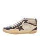 Golden Goose Leather Animal Print Sneakers