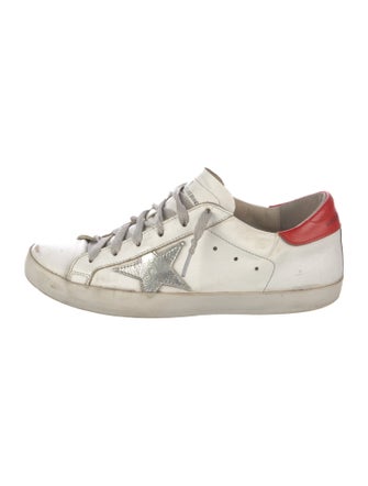 Golden Goose Leather Printed Sneakers