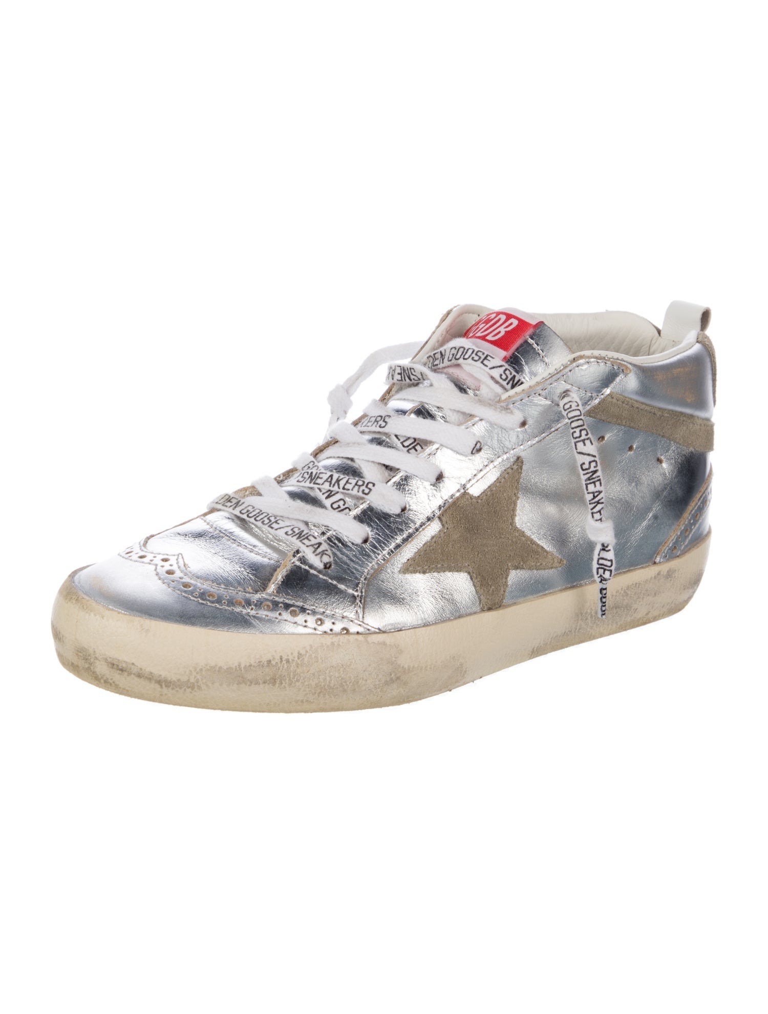 Golden Goose Leather Printed Sneakers