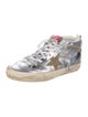 Golden Goose Leather Printed Sneakers