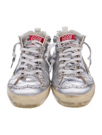 Golden Goose Leather Printed Sneakers