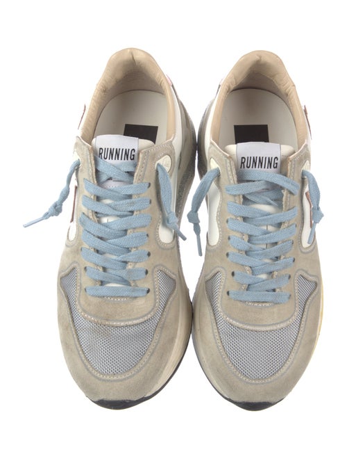 Golden Goose Suede Colorblock Pattern Athletic Sneakers