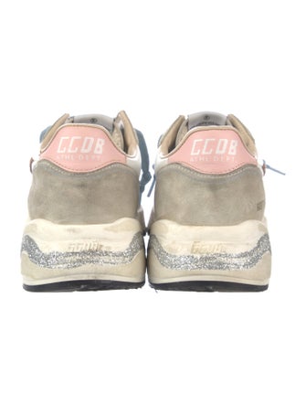 Golden Goose Suede Colorblock Pattern Athletic Sneakers