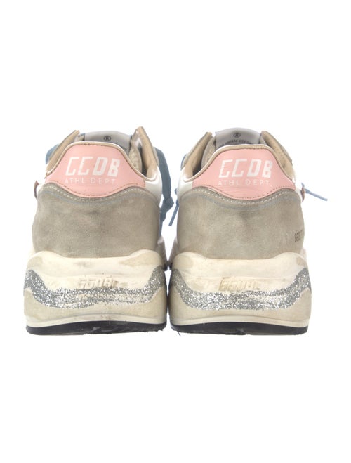 Golden Goose Suede Colorblock Pattern Athletic Sneakers