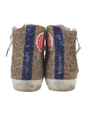 Golden Goose Suede Animal Print Sneakers