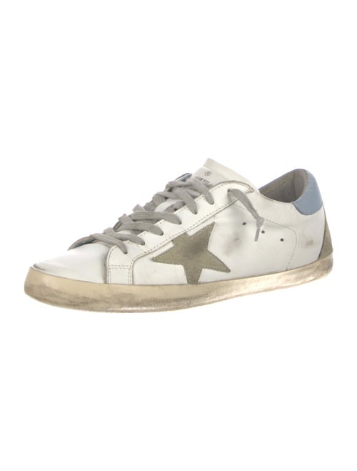 Golden Goose Leather Printed Sneakers