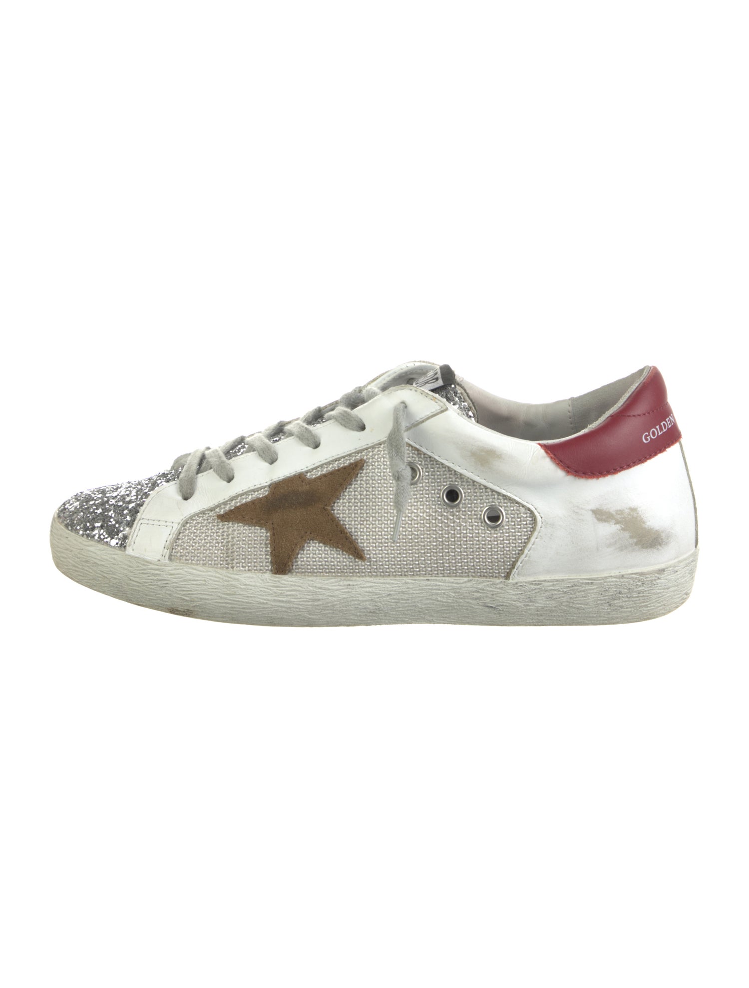 Golden Goose Leather Printed Sneakers
