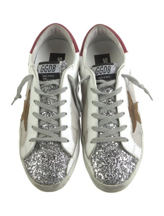 Golden Goose Leather Printed Sneakers