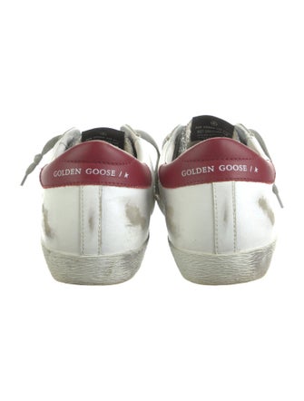 Golden Goose Leather Printed Sneakers