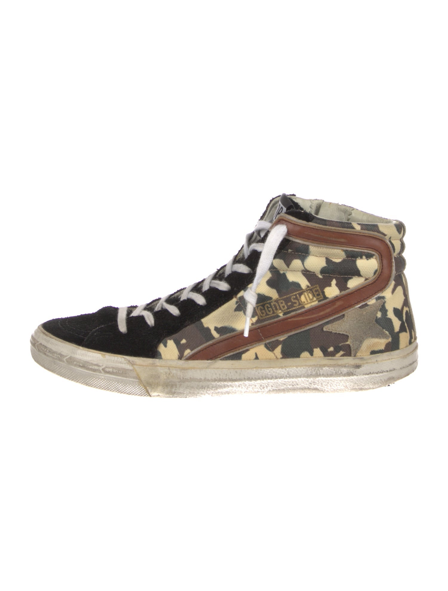 Golden Goose Canvas Camouflage Print Sneakers