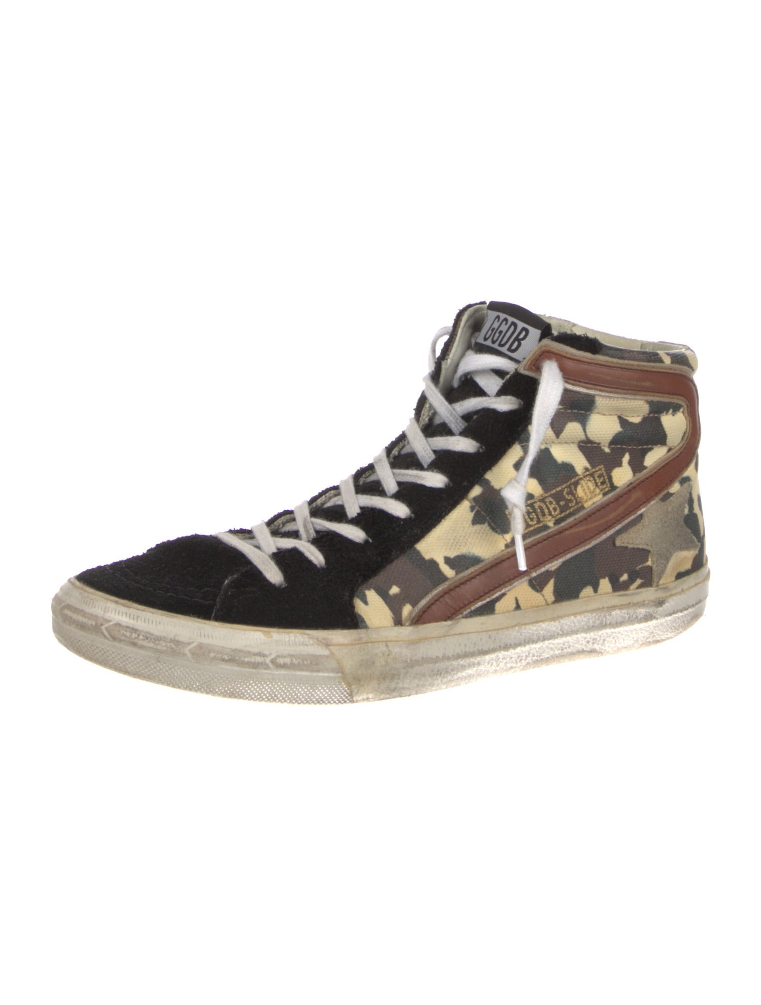 Golden Goose Canvas Camouflage Print Sneakers
